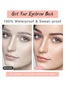 2 pz tatuaggio sopracciglia 6D, sopracciglia autentiche simili a capelli, adesivo impermeabile per il trucco per sopracciglia - Product Image 2