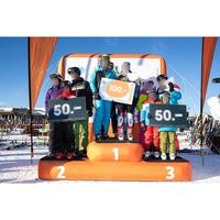 Podium gonflable portable d'extérieur en PVC à 3 niveaux pour événements sportifs et cérémonies de remise de prix