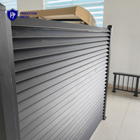 Clôture en aluminium à persiennes pour projets côtiers, coupe-vent, ventilée, 6 pieds, modélisation 3D, taille personnalisée