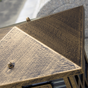 Cuerpo de lámpara de vidrio fundido a presión IP65 Impermeable Simple Moderno E27 LED Lámpara de poste de pared decorativa para patio - Product Image 4