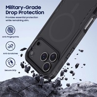 Coque de téléphone portable magnétique antichoc en TPU et PC double couche, compatible charge sans fil, design de luxe, motif paysage urbain noir, pour iPhone 17 – Nouveauté très prisée