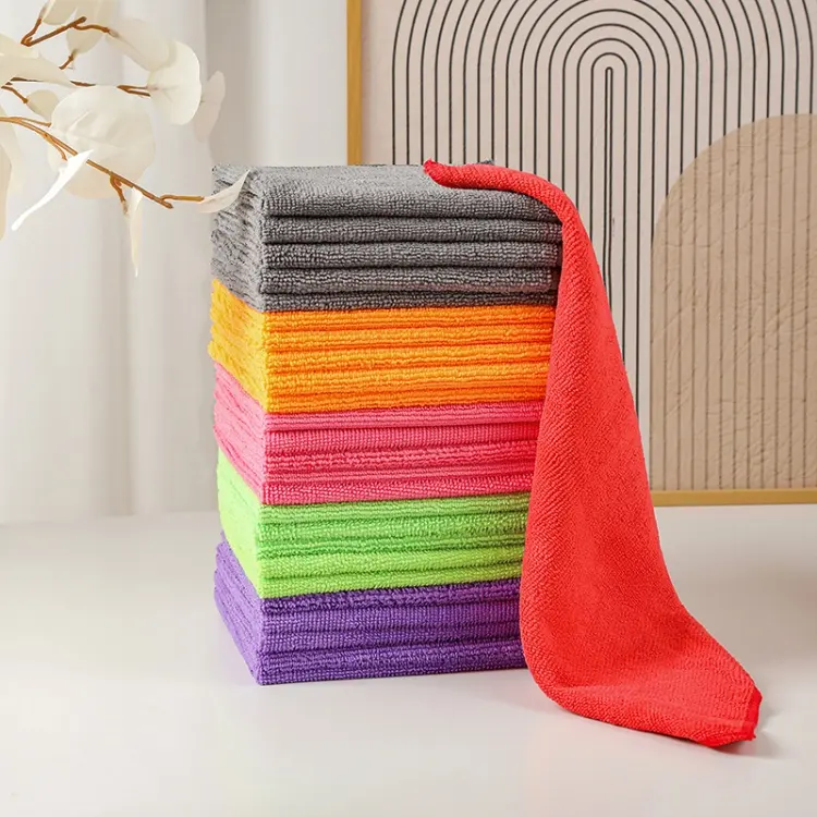40*40cm Cleaning Product Microfiber Towel Car Polishing Towel Absorbent Kitchen Cleaning Cloth Microfiber Dish Cloth