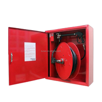 Armoire à tuyau d'incendie en acier au carbone durable avec valve, buse, serrure FHC, rangement pratique et accès facile