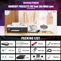 Livraison gratuite, entrepôt américain, imprimante Dtf A4 210mm, tête d'impression L800, logo personnalisé, imprimante pour vêtements textiles, machine pour t-shirt