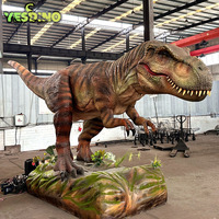 Modèle de dinosaure T-Rex animatronique grandeur nature à commande servo-moteur pour parc d'attractions/parc à thème sur les dinosaures/musée