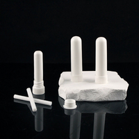 Tube inhalateur nasal en plastique vide, bâtonnet inhalateur d'aromathérapie vierge, étui rechargeable pour huiles essentielles avec mèche en coton