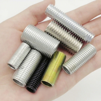 304 Stainless Steel Full Thread Hollow Stud Bolts M10 Fine Thread Lamp Nipple for Lighting Accessories