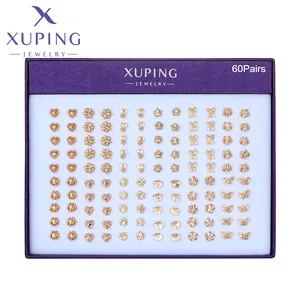 earring-976 xuping jewelry fashion clearance sale box embroidery earrings women 18K gold fine jewelry stud earrings