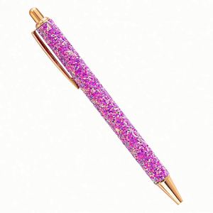 Stylo à bille pression multicolore avec paillettes métalliques brillantes, cadeau créatif pour camarade de classe, collègue, fille, étudiante, papeterie - Product Image 6