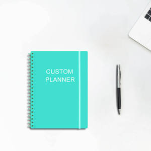 A5 Mint Thick Cardboard Cover Custom Printing Spiral Daily <b>Hourly</b> Schedules Notebook <b>Planner</b> - Product Image 2