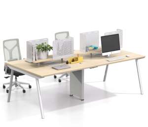 Modern <b>Office</b> <b>Computer</b> Desk Workstation with MFC & Steel Base Modular Design Customizable Colors Sizes Guangzhou Origin - Product Image 1