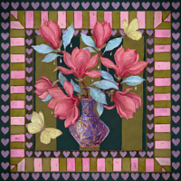 Tapis de table Mahjong style peinture à l'huile Lys Rose, antidérapant, décoratif, pour jeux de société, fêtes et décoration intérieure