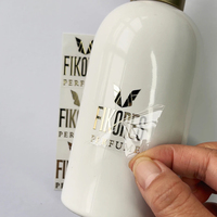 Étiquettes autocollantes en nickel métallique personnalisées, autocollants de transfert 3D, autocollants en métal gaufré, autocollants pour étiquettes de flacons de parfum