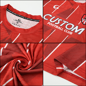 T-shirt de football d'entraînement d'équipe en sublimation de haute qualité en gros personnalisé en tissu jacquard col polo uniforme pour hommes X5508 - Product Image 6
