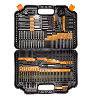 246 Pcs Kotak Peralatan OEM Hard Case untuk Mekanik, Pertukangan Kayu, Kunci, Ratchet, Soket, Set Perkakas Tangan, Bor Otomotif, Set Mata Bor