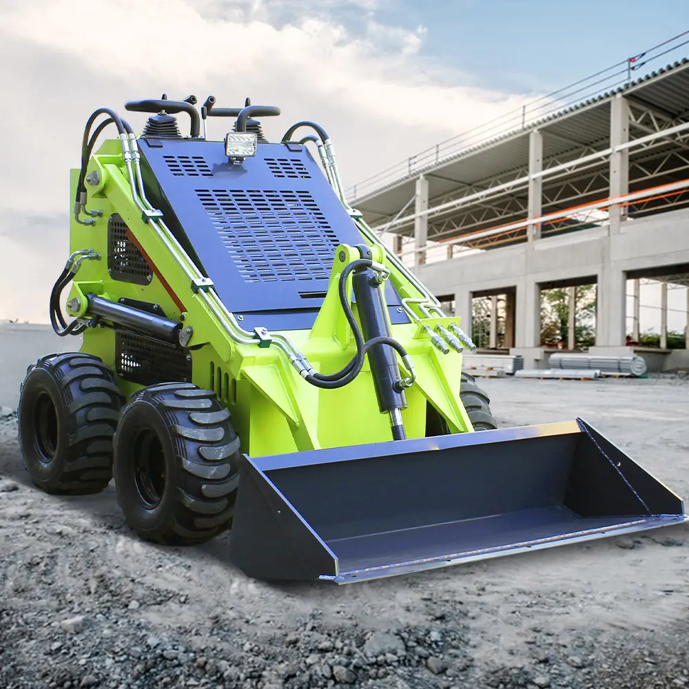 Spedizione gratuita!!! Piccolo caricatore Diesel per minipale economico con benna diverso attacco Skid Steer Bagger Mini