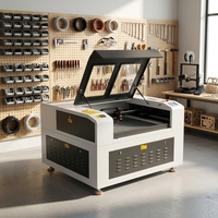 Machine de gravure/découpe laser CO2 TZ-1390 avec contrôleur Ruida, haute précision, refroidissement par eau, CNC, pour matériaux non métalliques, métal, bois, papier, MDF