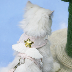 Angel Wings Cat Leash Vest Style <strong>Dog</strong> and Kitten Outdoor Anti-Snapping Pet Gear - Product Image 3