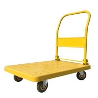 Carrito de Plataforma Plegable de 4 Ruedas, Portátil, de Plástico, de 500 kg, para Almacén, Taller, Logística Industrial, en Oferta