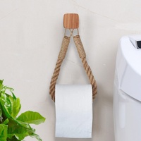2024 Hot Selling Creative No-Punch Wand halterung Badezimmer Papierrollen halter mit Twine Storage Handtuch halter und Waschlappen regal