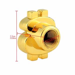 4 capuchons de valve en forme de dollar doré pour voitures et motos, avec cristaux brillants, pour pneus et tiges de valve - Product Image 3