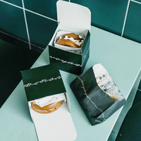 Boîtes personnalisées avec logo-Boîtes à hamburger de luxe et sac à frites Récipients alimentaires jetables