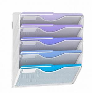 5 Pocket Wall <b>File</b> Hanging <b>Organizer</b> Holder <b>File</b> Rack Metal Mesh <b>File</b> <b>Organizer</b> Magazine Folder Rack - Product Image 3