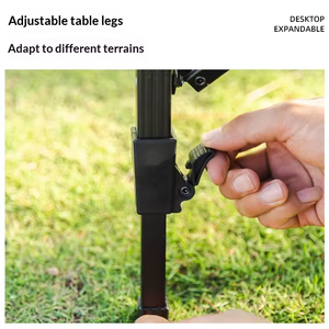 <b>Outdoor</b> Multifunctional Aluminum Alloy Lightweight Folding <b>Table</b> IGT Expandable Height Adjustable Travel <b>Table</b> Camping <b>BBQ</b> - Product Image 4