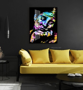 Pintura de Resina de Arte Pop de <span class=keywords><strong>Alec</strong></span> Monopoly sobre Acrílico, Arte de Graffiti, Decoración de Pared, Pintura de Porcelana de Cristal, Decoración del Hogar, Pinturas Artísticas - Product Image 4