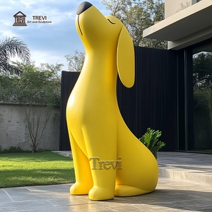 Statua di Cane in Vetroresina Personalizzata TREVI, Graziosa Scultura Animale per Decorazione Esterna in Vendita - Product Image 4