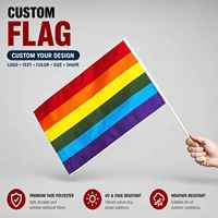 Santech — drapeau Gay en Polyester, Logo personnalisé OEM, impression Design arc-en-ciel, transgenre, bandérole la double suspension