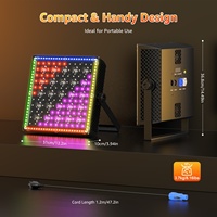 UKING 5*5 LED RGB Pixel Matrix Light DMX512 Contrôle Effet Stroboscopique Éclairage Scène Mariage Spectacle Fond Mur Rondelle Lumière