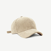 Topi Baseball Polos Bahan Corduroy Grosir, Topi Baseball 6 Panel Bahan Corduroy, Topi Olahraga Bahan Corduroy Model Dad Hat