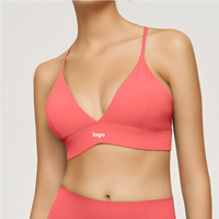 Soutien-gorge de sport ajustable style Kendall Jenner pour femme, confortable, à bretelles spaghetti, avec coussinets, sexy, pour le yoga