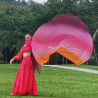 Culte Drapeaux en mousseline de soie Louange Danse Voiles Drapeau Scène Danse Performance Porter