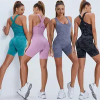 Brasiliano Scrunch Butt Catsuit delle donne di un pezzo del vestito di yoga abbigliamento sportivo palestra fitness tuta 2022