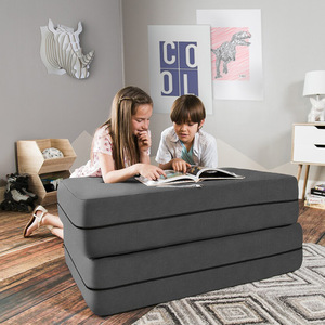 Creative Building Block Combination <b>Kids</b> <b>Sofa</b> Stool Footrest Gray Foldable Cushion For Children Age 8 To 13 Years Unisex - Product Image 3
