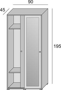 Armario de madera para almacenamiento de ropa, ropero moderno multiusos con puertas a la venta - Product Image 5