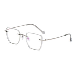 Gafas de acetato frontal de titanio, gafas de <span class=keywords><strong>luz</strong></span> súper finas, montura óptica para mujeres y hombres, gafas ópticas cuadradas - Product Image 4
