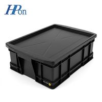 Boîte de manutention rectangulaire antistatique en plastique PP Haopu ESD535x380x170 Jiangsu avec couvercle épais pour sérigraphie de composants électroniques