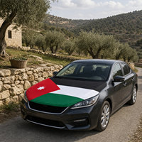 Housse de voiture personnalisée avec drapeau jordanien, 41x61 pouces, durable, cousue, pour les voyages en voiture, les salons automobiles, la promotion des équipes