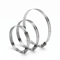 Abrazadera Americana de Acero Inoxidable 201 para Tuberías Petroquímicas, Sujetador de Tubo Galvanizado con Perno, Clip para Gas Natural y Energía