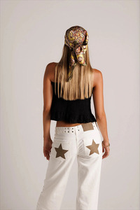 Jeans Bianchi da Donna Stile ONE DILEMMA con Borchie e Motivo a Stella a Cinque Punte, Moda Spagnola, <span class=keywords><strong>Pantaloni</strong></span> Slim Fit per l'Autunno - Product Image 3