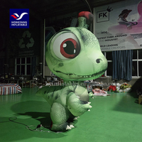 Dinosaure mignon debout vert gonflable de décor extérieur pour la partie à la maison de vacances
