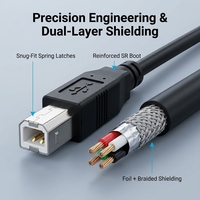 Kabel pengisian daya Cepat kabel USB 2.0 USB-A male ke usb-b male