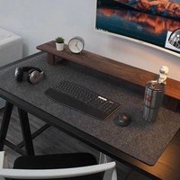 Tapis de bureau personnalisé en feutre anti-rayures avec logo personnalisé et support en PVC à points pour clavier et souris d'ordinateur de bureau