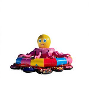 Bateau gonflable en PVC pour l'extérieur, jeu de tour de traînage de poulpe tourbillonnant sur la neige, 4,5 m, 12 personnes, en vente directe d'usine - Product Image 1