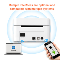 Imprimante d'étiquettes thermiques Wi-Fi SIGAN 4 pouces sans encre, machine à étiquettes d'expédition adhésives directes, format 4x6, 203 DPI, polyester