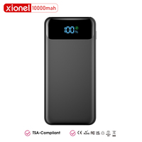 Batterie externe 10000mAh ultra-mince 18mm avec 4 câbles intégrés, charge rapide SCP22.5W PD20W, affichage numérique LED, voyage, vente en gros