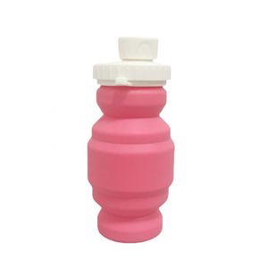 ขวดน้ำซิลิโคนพับได้แบบกำหนดเองพร้อมโลโก้เฉพาะ แก้วกาแฟพับได้พร้อมฝาและหลอด - Product Image 5